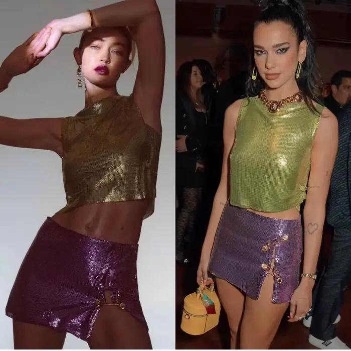 Haut court à col rond FestivalQueen en polyester avec paillettes pour femmes occasions spéciales et soirées élégantes