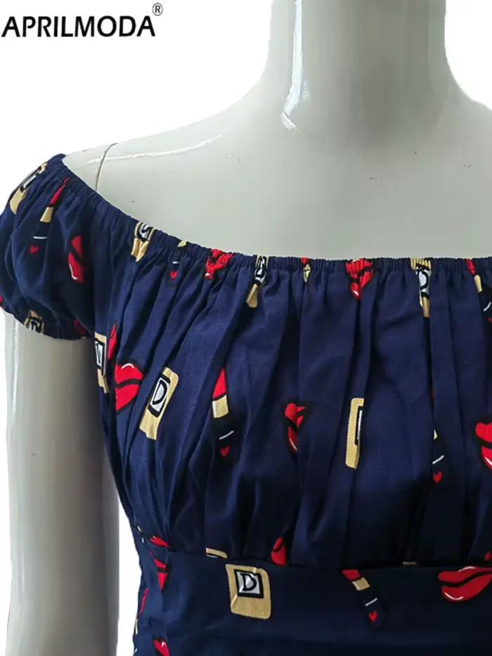 Chemisier élégant à imprimé floral cerise bleu Pinup pour femme, haut vintage des années 1950 et 60, col Slash, manches courtes, chemisiers paysan de la Renaissance