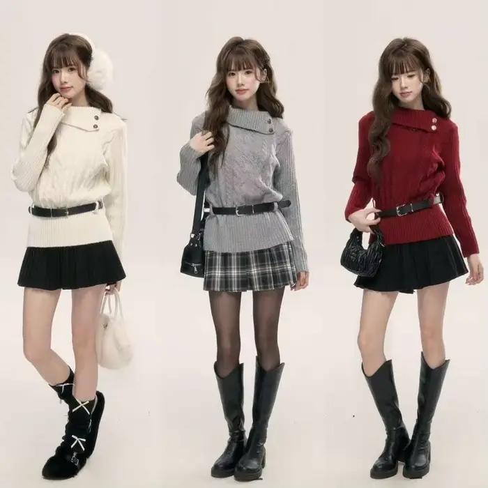 Pull en tricot doux de style preppy
