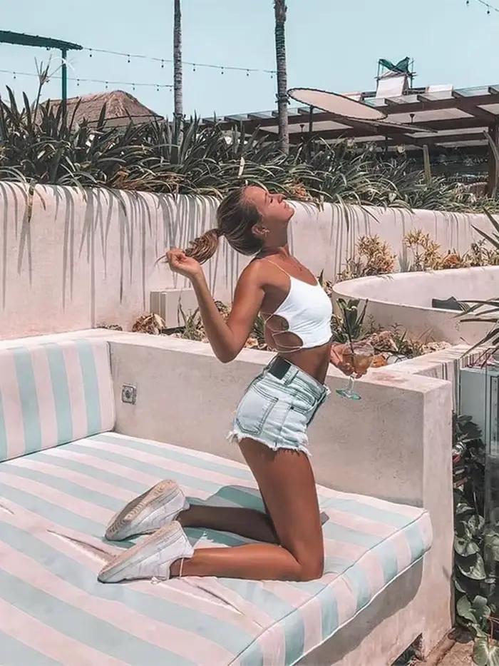 2025 Sexy femmes gilet haut court sans manches réservoirs plage