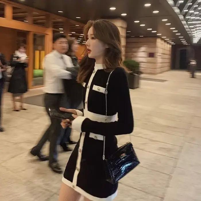 Robe pull vintage sexy pour femme