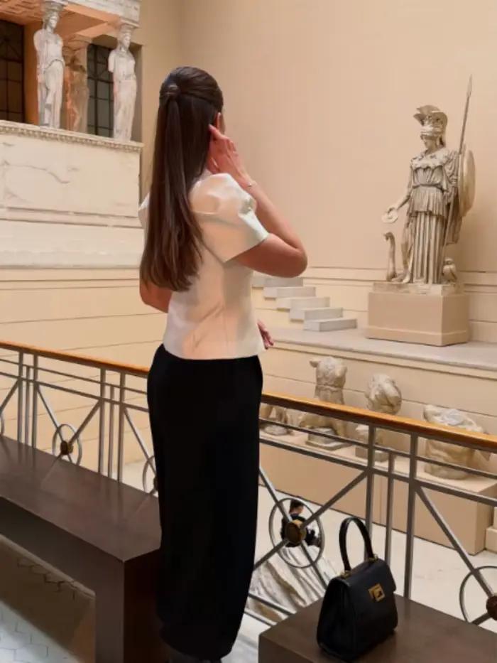 Chemisier Élégant Femme à Manches Bouffantes