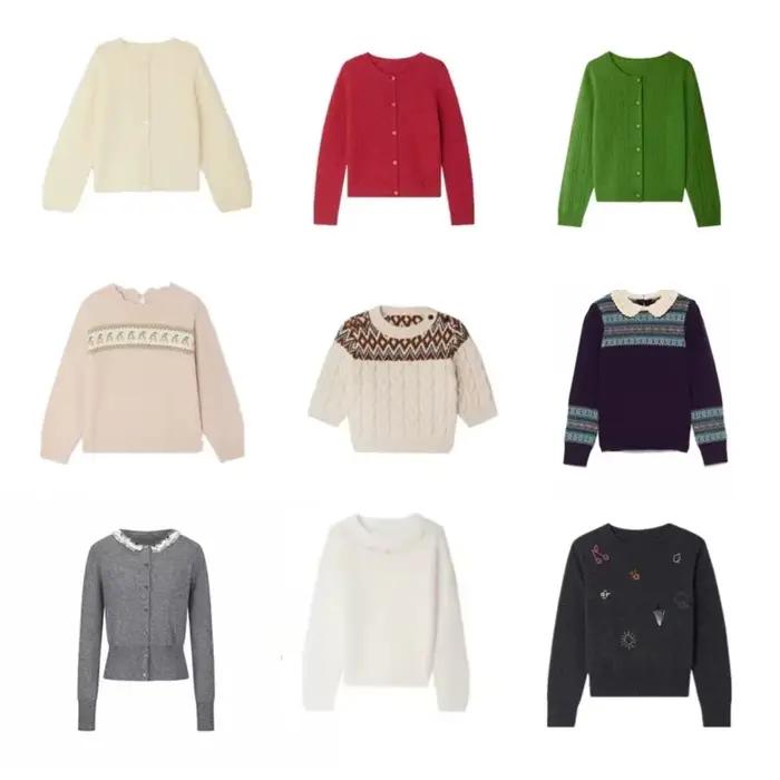 Pull pour filles Marque BP Nouvelle Collection Hiver 2026 Cardigan Bébé Cerise Mignon Hauts pour garçons Vêtements pour