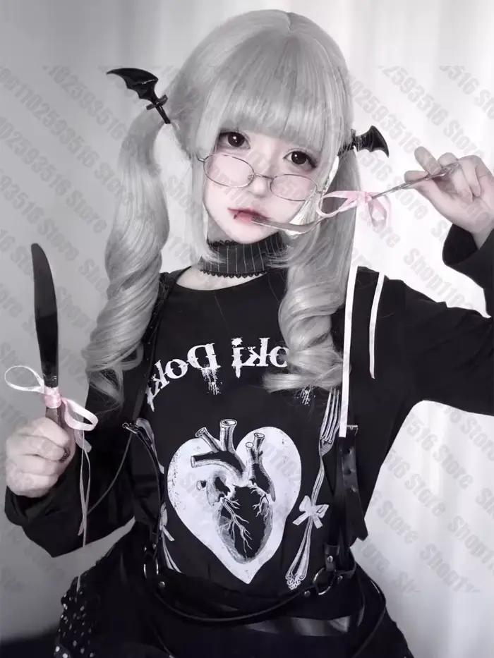 Kawaii haut court femmes gothique