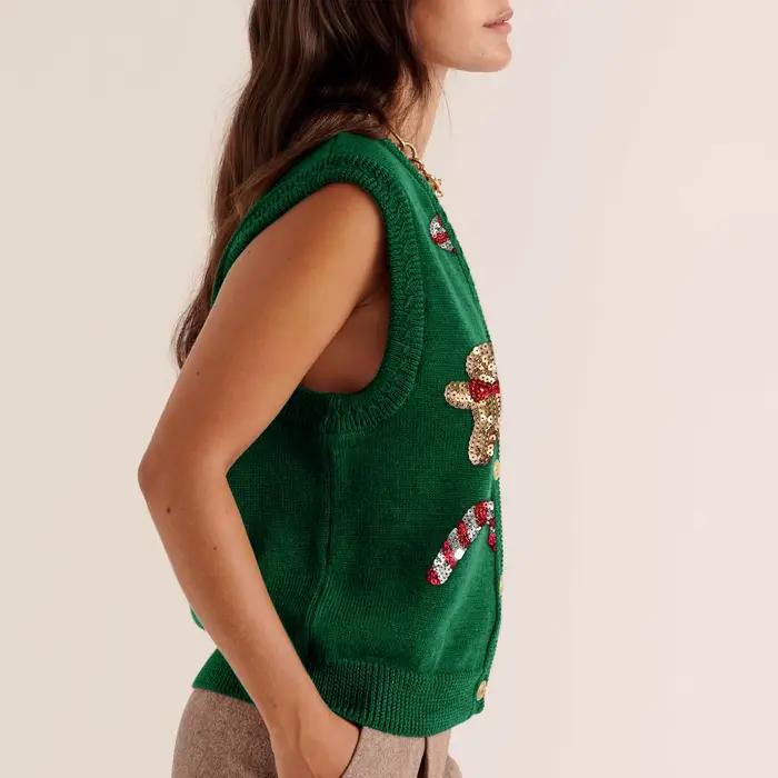 Femmes pull de noël gilets imprimé père