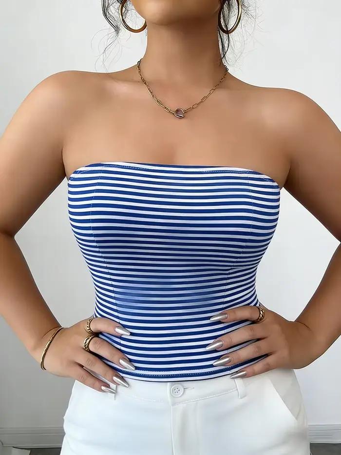 Haut tube sans bretelles pour femme