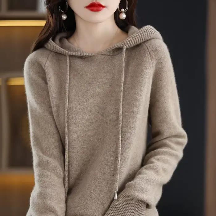 Pull à capuche décontracté pour femmes, automne hiver, polyester, plusieurs couleurs, confortable et élégant, pour toutes occasions