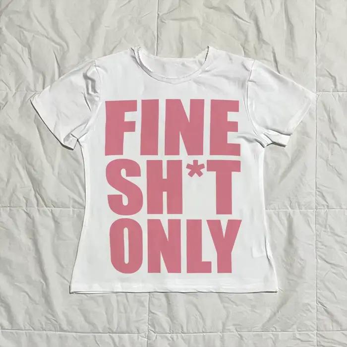 T-shirt Emo Esthétique Sexy Streetwear Décontracté Nouveau Style 2026 Punk Gothique Grunge Imprimé Rétro Manches Courtes Femme