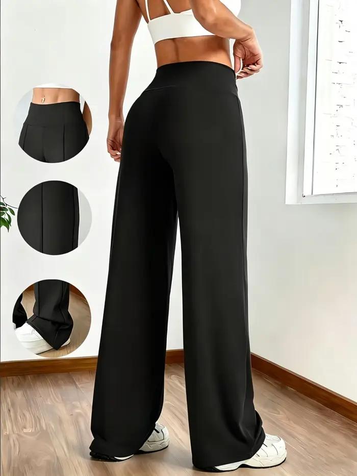 Pantalon large taille haute pour femme