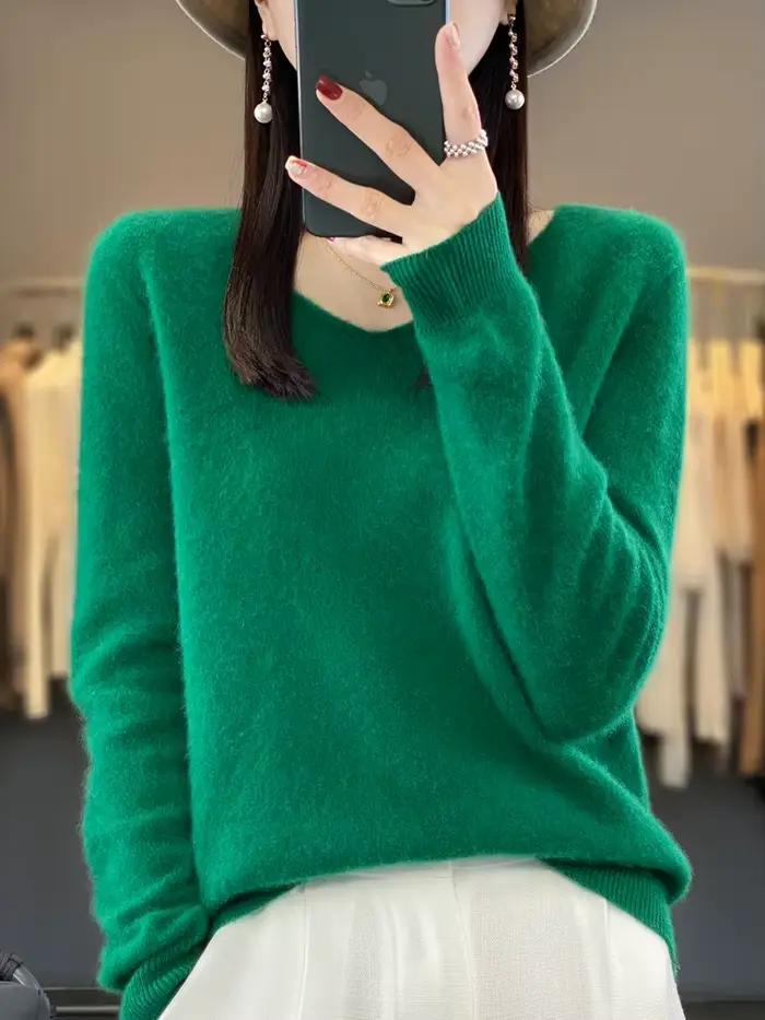 Fashion100 % laine mérinos pull cachemire