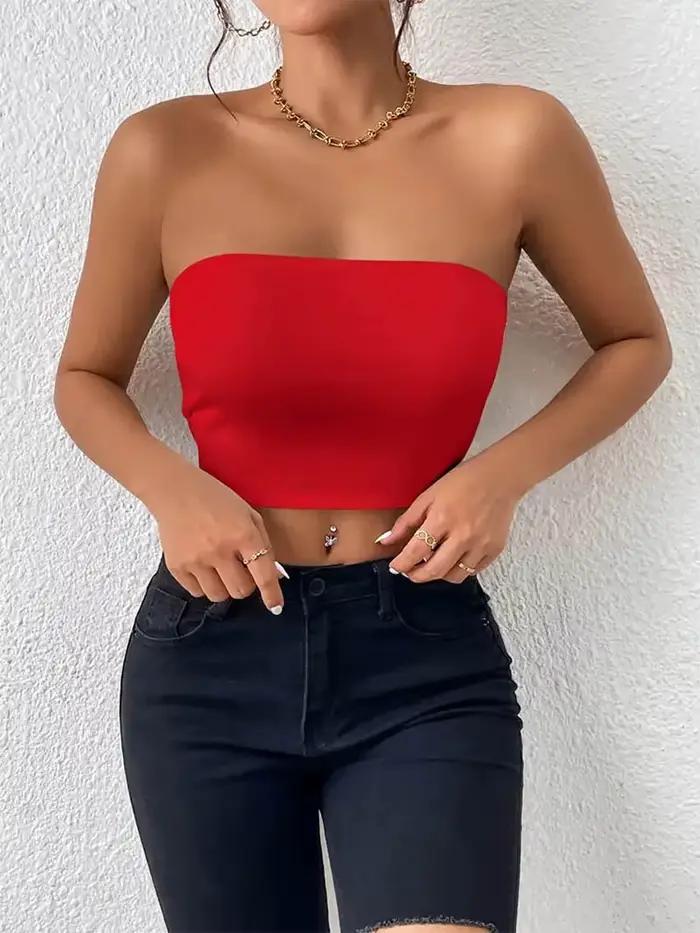 Haut tubulaire extensible sexy pour femmes