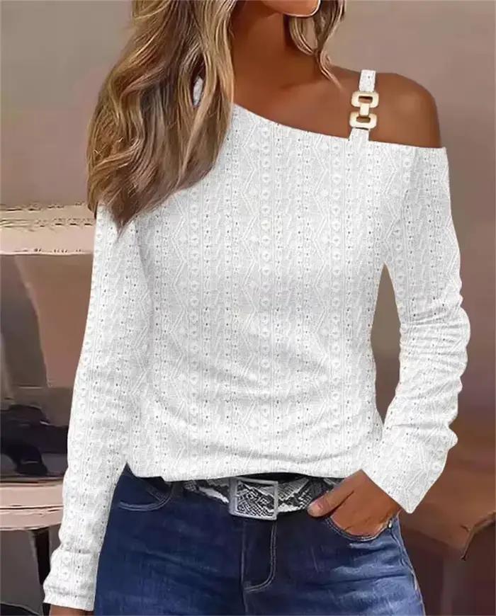 Haut asymétrique à une épaule pour femme