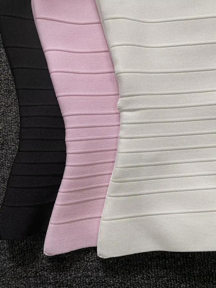 Photos réelles : Nouveaux hauts moulants à rayures pour femmes