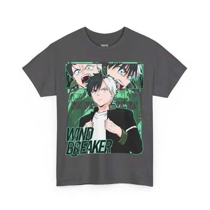 T-shirt vintage Anime Windbreaker unisexe en coton imprimé pour homme occasions quotidiennes et spéciales