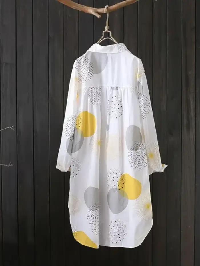 Chemisier en coton imprimé pour femme