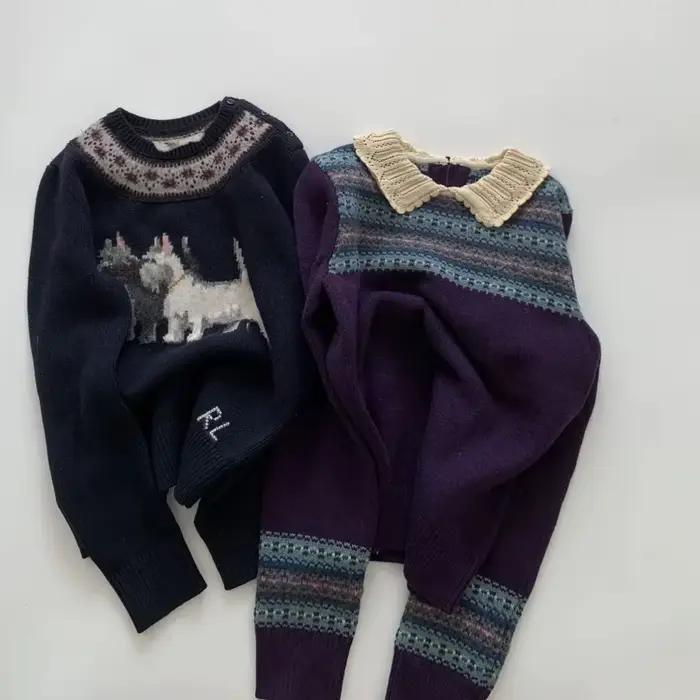 Pull pour filles Marque BP Nouvelle Collection Hiver 2026 Cardigan Bébé Cerise Mignon Hauts pour garçons Vêtements pour