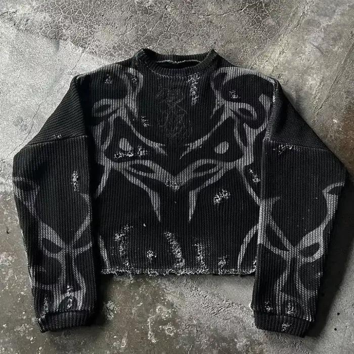 Pull de sport à rayures Y2K