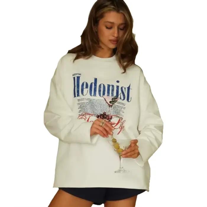 T-shirt blanc en pur coton à manches longues pour femme
