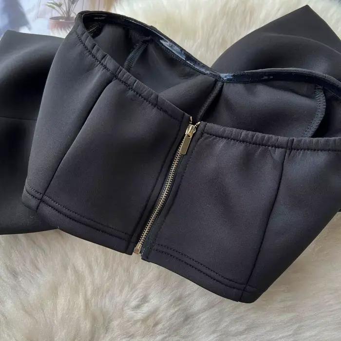 Bustier tubulaire à nœud asymétrique haut court chic corset sexy mode coréenne été pour femmes occasions spéciales