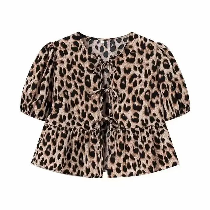MUJER chemisiers à volants femme manches bouffantes chemises