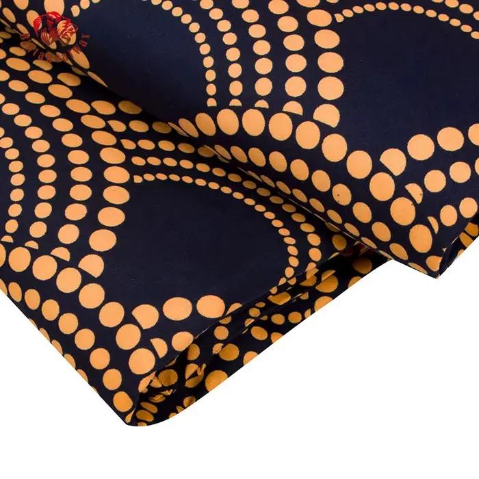 BintaRealwarn-Tissu Africain en Polyester à Motif d'Éventail Ankara