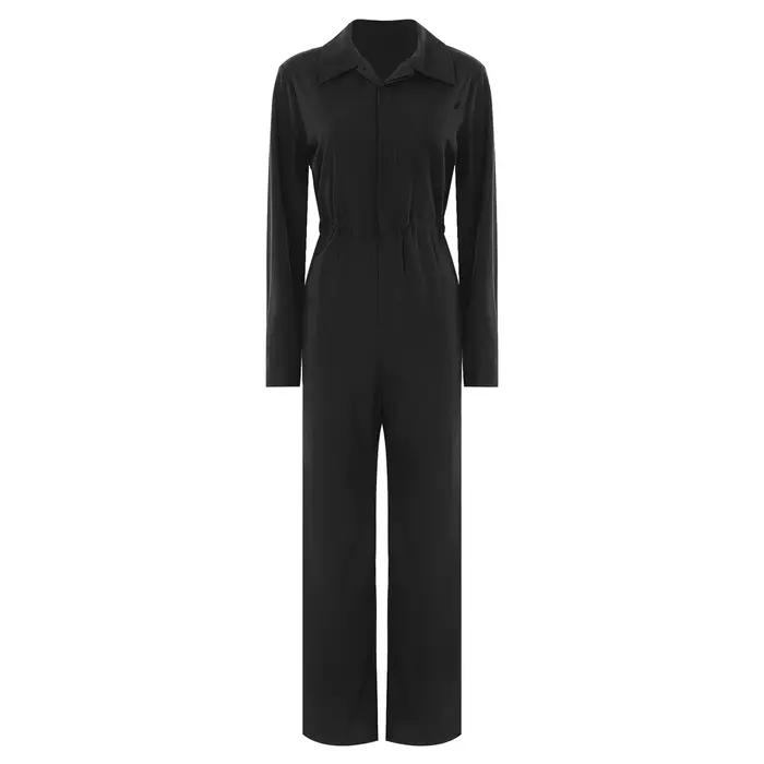 Combinaison de travail pour femmes élégante et décontractée col rabattu boutonnée polyester pour les vacances le travail le week end et les sorties