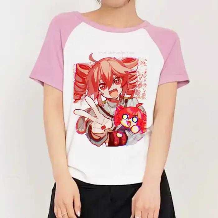 Kasane Teto top t-shirts adolescent rétro à la mode pastel gothique numérique chemise classique coloré