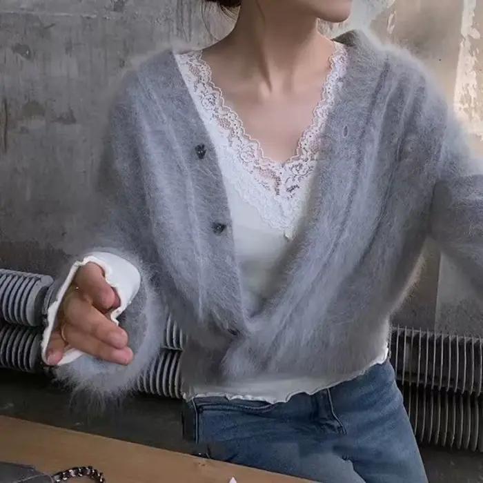 T-shirt en dentelle blanche pour femme style français élégant et décontracté manches longues occasionnels spéciaux