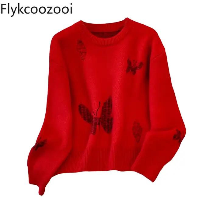 Pull jacquard alpaga de style ample