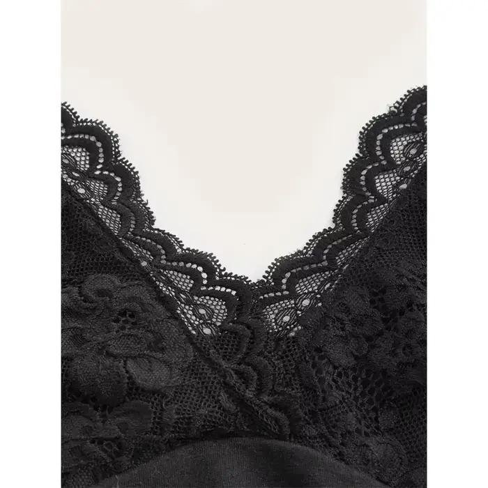 Haut à licou en dentelle noire pour femmes, vêtements gothiques Punk, couleur unie, froncé, dos nu, sans manches, Streetwear, Y2k
