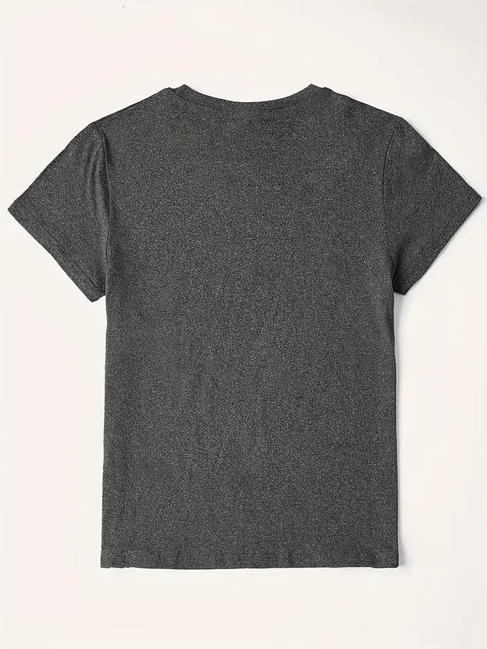 T-shirt pour femme Floral Books - Motif Boho, haut décontracté gris foncé