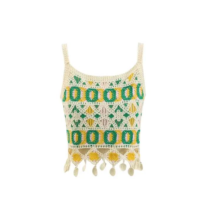Crochet évidé fait à la main bohème pour femme