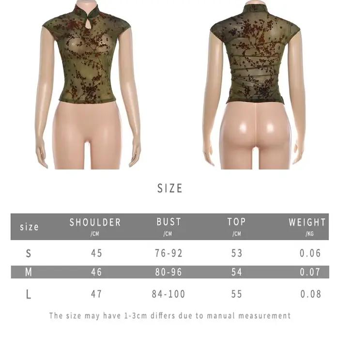 Débardeur sans manches transparent pour femme, coupe ajustée, fleurs de prunier brodées, tissu extensible polyester, été, occasions spéciales, cadeau pour elle