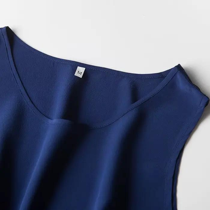 Chemise en crêpe de soie 100% soie de mûrier décontractée pour femmes occasions spéciales été gris noir rose