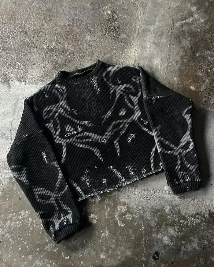 Pull de sport à rayures Y2K