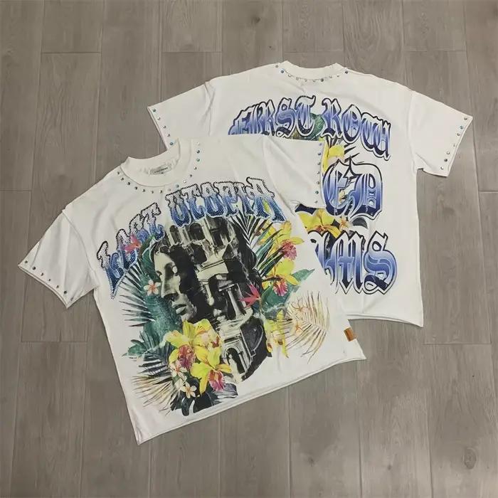 T-shirt Unisexe Lettres Colorées en Strass PREMIÈRE RANGÉE