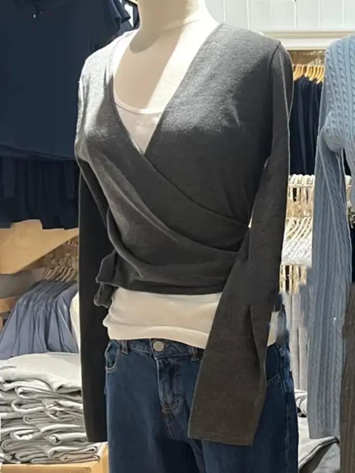 Pull cardigan en mohair tricoté à lacets pour femmes