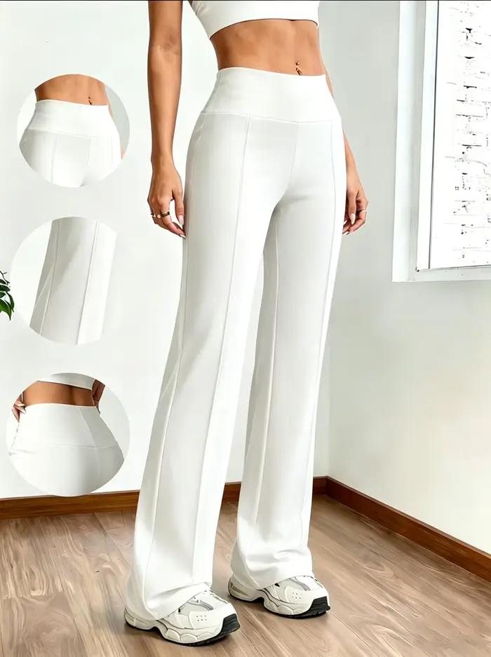 Pantalon large taille haute pour femme