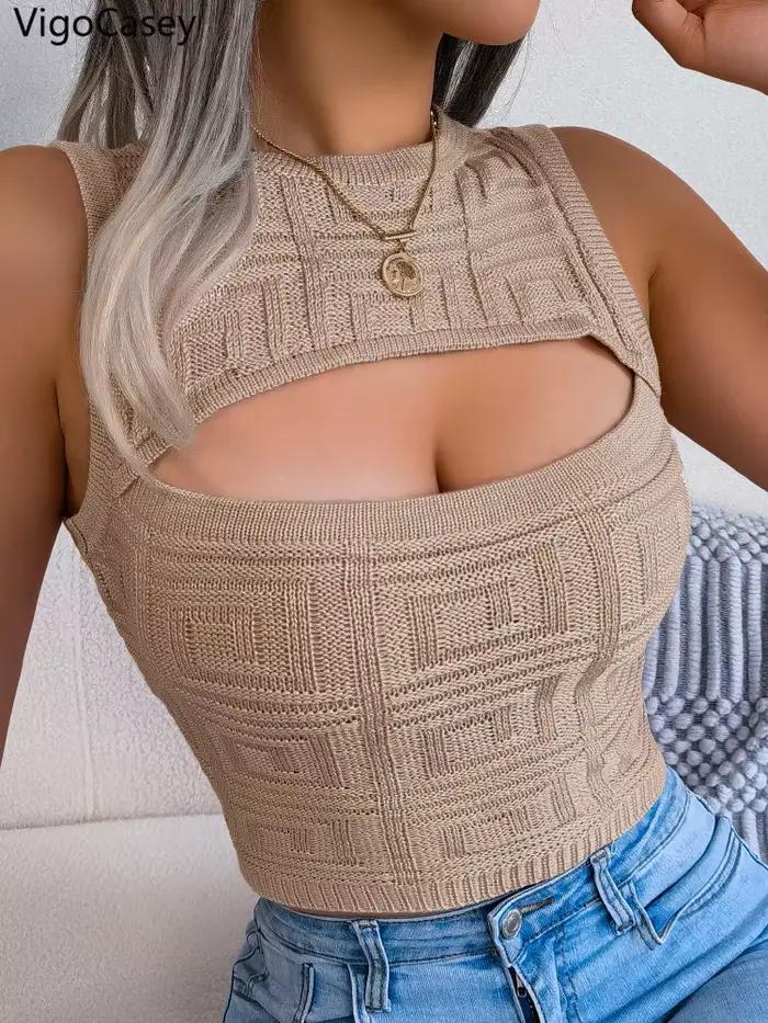 Nouveau débardeur court moulant sexy pour femme