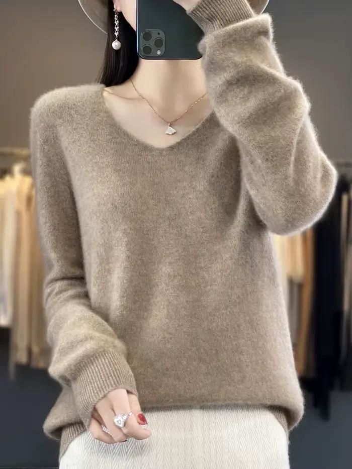 Fashion100 % laine mérinos pull cachemire