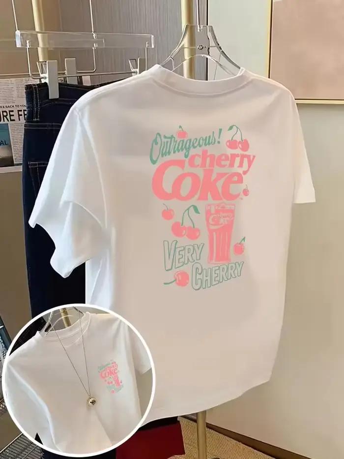 Hauts pour femmes, t-shirt graphique Cherry Coke