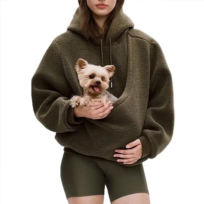 Sweat-shirt à capuche kangourou pour femmes