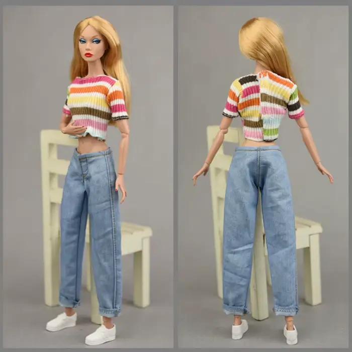 Haut court à la mode pour poupée Barbie