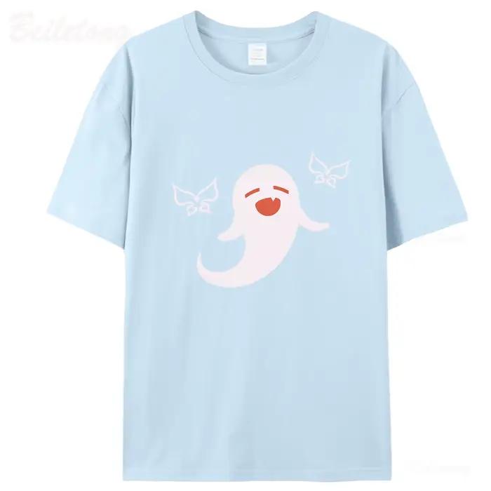 T-shirt Genshin Impact Hu Tao Ghost 100% coton Harajuku Kawaii Graphics Casual pour femme printemps été occassions spéciales