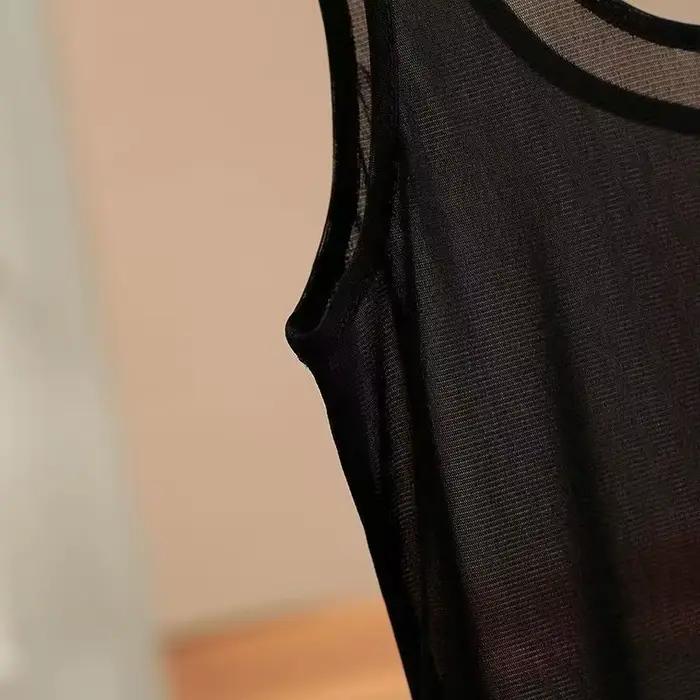 Polyester Décontracté Haut Sans Manches pour Femmes Occasions Estivales Plage et Loisirs