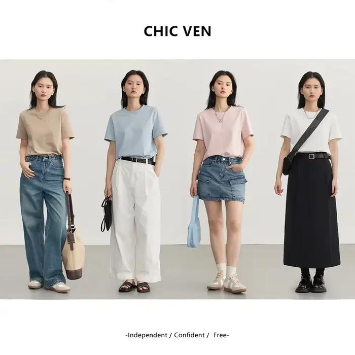 Nouveautés T-Shirts Chic Ven Pour Femmes Décontractés Et Confortables Occasions Estivales Et Spéciales