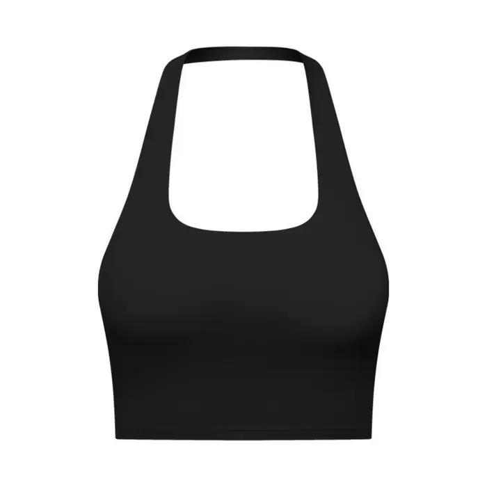 Débardeur court à col halter en coton pour femmes, élégant et confortable, idéal pour toutes les occasions spéciales et pour offrir