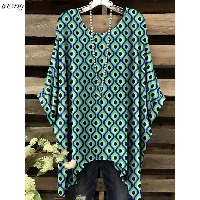 Tunique florale bohème grande taille femme
