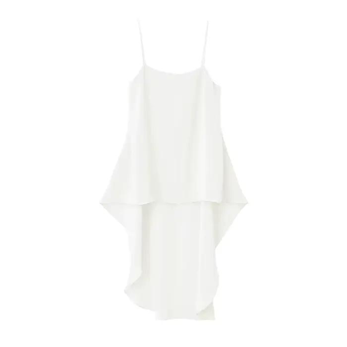 Amii Débardeur Femme Été 2026 Nouveau Modèle Sans Bretelles Double Couche Mousseline Cami Décontracté Fluide Asymétrique Sans Manches 12642154