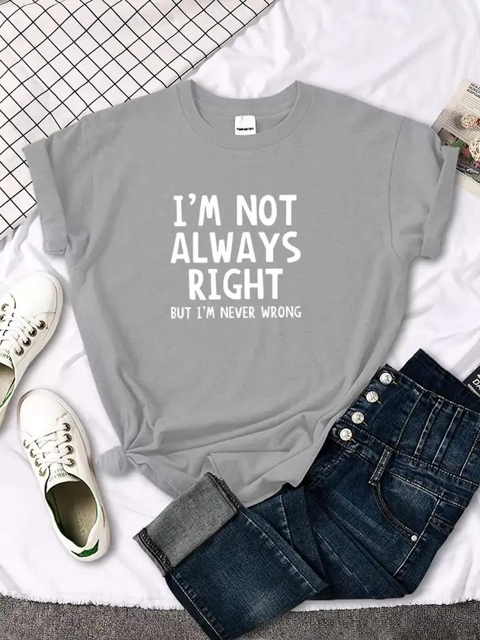 T-Shirt femme Cool lettres intéressantes imprimé t-shirts